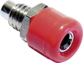 Beépíthető banánhüvely 2,6mm piros