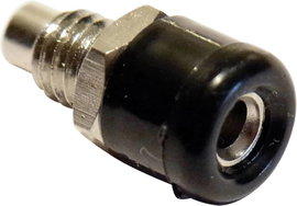Beépíthető banánhüvely 2,6mm fekete