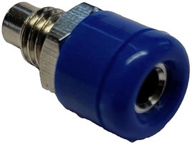 Beépíthető banánhüvely 2,6 mm kék