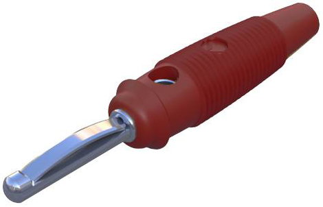 Hirschmann forrasztós banándugó, egyenes, Ø 4 mm, piros, VQ 30 SKS