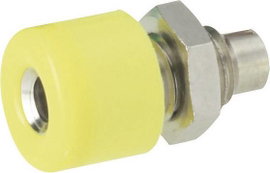 Beépíthető banánhüvely 2,6mm sárga