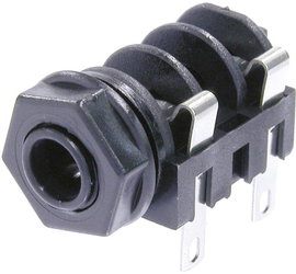 Beépíthető jack csatlakozóaljzat 6,35 mm Beépíthető hüvely Pólusszám=4 NMJ4HF-S Neutrik