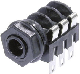 Beépített jack csatlakozóaljzat 6,35 mm Beépíthető hüvely Pólusszám=6 NMJ6HF-S Neutrik
