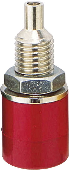 Szigetelt banánhüvely 4/23mm piros