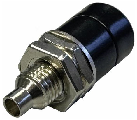 Szigetelt banánhüvely 4/23mm fekete 2. kép