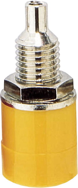 Szigetelt banánhüvely 4/23mm sárga