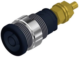 Beépíthető biztonsági banánhüvely 4mm fekete