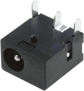 Cliff tápegységbe építhető DC hüvely, nyákba forrasztós, 5,5x1,3x2,5 mm, FC68145