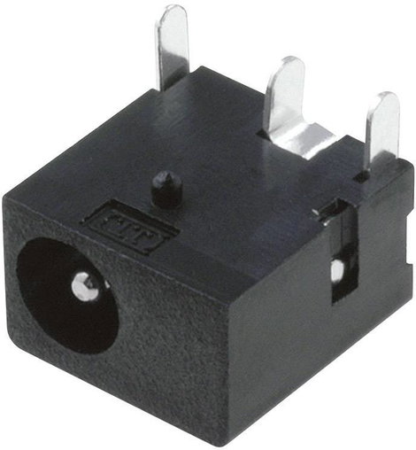 Cliff tápegységbe építhető DC hüvely, nyákba forrasztós, 5,5x1,3x2,5 mm, FC68145