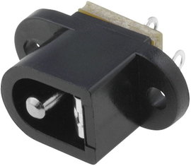 Cliff tápegységbe építhető DC hüvely, nyákba forrasztós, 2,1 mm, FC681492