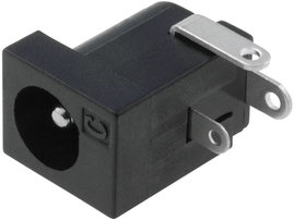 Cliff tápegységbe építhető DC hüvely, nyákba forrasztós, 6,5x2,5x4 mm, FC68149