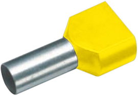Cimco Werkzeugfabrik szigetelt iker érvéghüvely, 2x4 mm² x 12 mm, narancs, 100 db