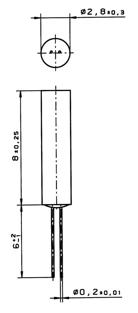 Heraeus platina hőmérsékletérzékelő, kerámia házban, -70 - +500 °C, MR828, 32 209 340 2. kép