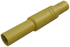 SKS Hirschmann biztonsági lamellás banándugó, Ø 4mm, sárga, LAS S G