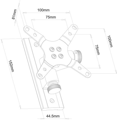 Teleszkópos TFT/LCD fali tartó, 33,0 cm (13) - 76,2 cm (30) Dönthető, Csuklóval mozgatható SpeaKa Pr 3. kép