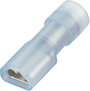 Lapos csúszósaru hüvely 4,8 x 0,8 mm, szigetelt, kék, Vogt Verbindungstechnik 396508 bélyegkép