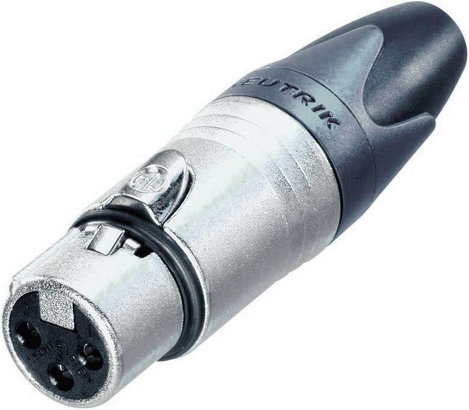 Neutrik NC3FXX XLR csatlakozó Alj, egyenes Pólusszám: 3 Ezüst 1 db
