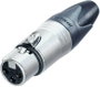 Neutrik NC3FXX XLR csatlakozó Alj, egyenes Pólusszám: 3 Ezüst 1 db bélyegkép