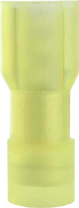 Lapos csúszósaru hüvely 6,3 x 0,8 mm, szigetelt, sárga, Vogt Verbindungstechnik 3967