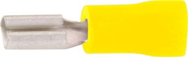 Lapos csúszósaru hüvely 2,8 x 0,5 mm, részlegesen szigetelt, sárga, Vogt Verbindungstechnik 389805