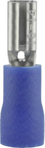 Lapos csúszósaru hüvely 2,8 x 0,8 mm, részlegesen szigetelt, kék, Vogt Verbindungstechnik 389908 bélyegkép