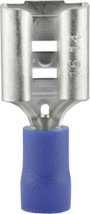 Lapos csúszósaru hüvely 9,5 x 1,2 mm, részlegesen szigetelt, kék, Vogt Verbindungstechnik 3919 bélyegkép