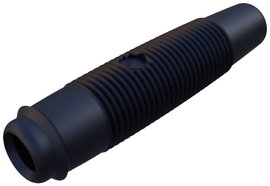 Hirschmann forrasztós lengő banánhüvely, egyenes, Ø 4 mm, fekete, KUN 30 SKS