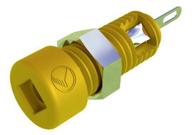 Banánhüvely 2mm/6A sárga