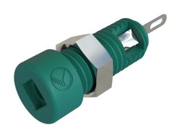 Banánhüvely 2mm/6A zöld