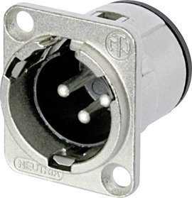 Neutrik XLR beépíthető peremes dugó, 3 pól., NC 3 MDV-CON