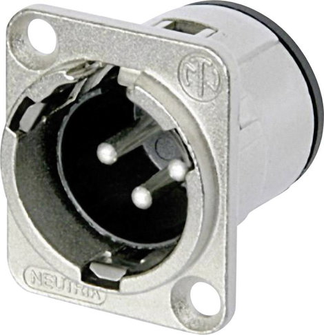 Neutrik XLR beépíthető peremes dugó, 3 pól., NC 3 MDV-CON