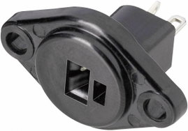 BKL Electronic 0205012 Hangszóró csatlakozó Peremes hüvely, egyenes érintkezők Pólusszám: 2 Fekete 1