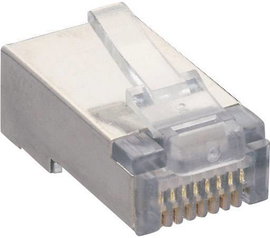 RJ45 moduláris csatlakozó dugó, egyenes, 8P8C, Lumberg P 129 S