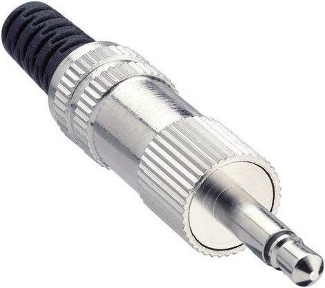 Jack dugó, 3,5 MM 2pólusú, KLS 22 fém