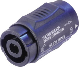 Neutrik speakon csatlakozó közdarab alj-alj, 4 pól., NL MM=NL 4 MMX