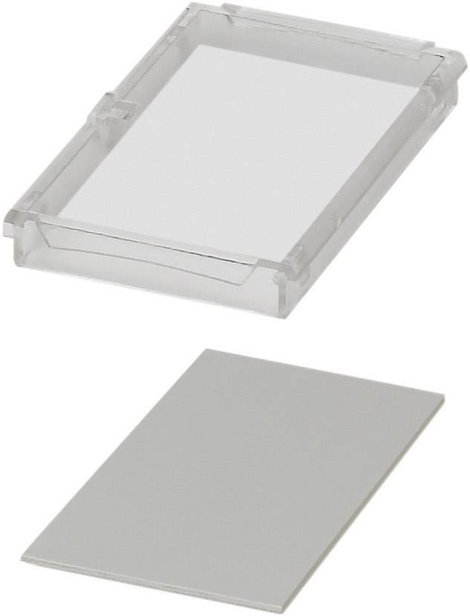 Fedél 45 x 71,6 x 8 mm, polikarbonát, világosszürke, Phoenix Contact BC 71,6 DKL S TRANS