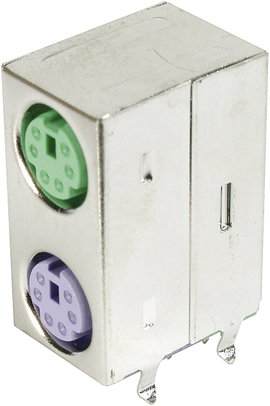 Dual Port mini DIN dugós csatl. alj, árnyékolt