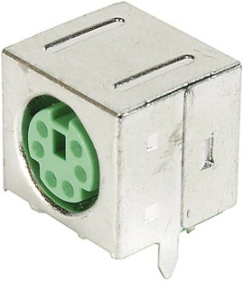 Mini DIN beépíthető hüvely ASSMANN WSW A-DIO-FS06/GREEN