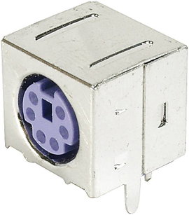 Mini DIN beépíthető hüvely ASSMANN WSW A-DIO-FS06/PURPLE