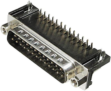 D-SUB csatlakozósor, 15 pólusú, nyáklapba szerelhető 9,4MM