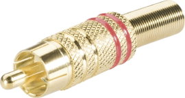 BKL Electronic lengő RCA dugó, aranyozott, piros, 101007
