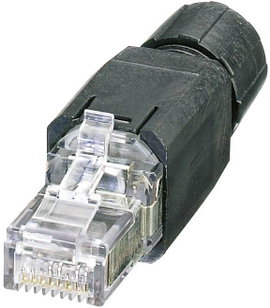 Phonix Contact RJ45 csatlakozó dugó IP20 CAT5e, fekete, VS-08-RJ45-5-Q/IP20