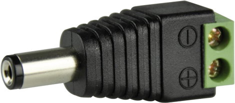 ABUS tápegység dugó csavaros csatlakozással, Ø5,5x2,1 mm, TVAC35800