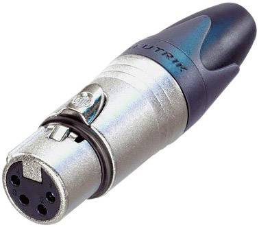 Neutrik NC4FXX XLR csatlakozó Alj, egyenes Pólusszám: 4 Ezüst 1 db
