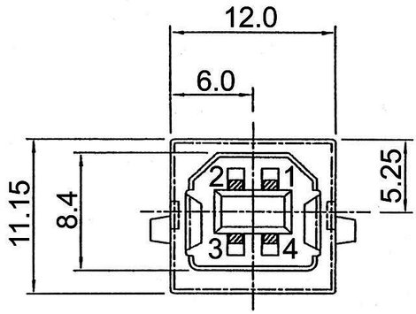 Beépíthető USB alj, B típus Top Entry 4. kép