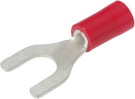 Villás kábelsaru 0,205 - 1,5 mm² Ø 4,3 mm, részlegesen szigetelt, piros, TE Connectivity 165008