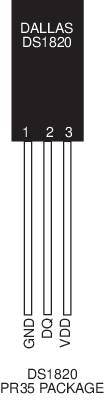 Hőmérséklet szenzor Dallas DS1820 = DS18S20 2. kép