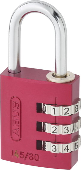 ABUS alu számkódos lakat, piros, 145/30, ABVS46615