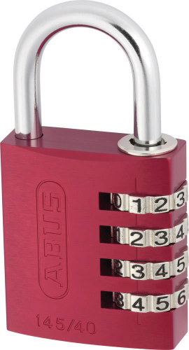 ABUS alu számkódos lakat, piros, 145/40, ABVS48813