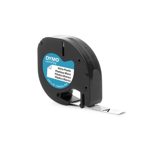 DYMO feliratozószalag LetraTag, 12mm, gyöngy-fehér/fekete, polieszter, S0721660 2. kép